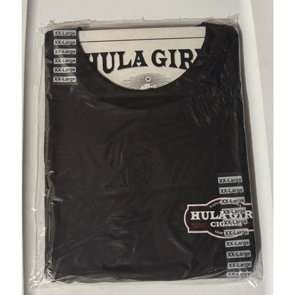 NWT Kona Coffee Flavor HULA GIRL CIGARS Aloha from Hawaii Black T-Shirt XXL